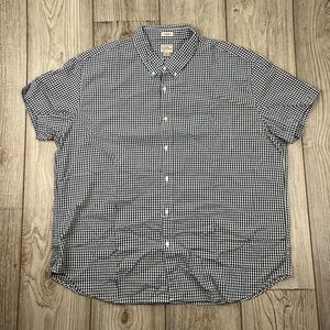 J.Crew Gingham Check Button Down Shirt XXXL Men’s Organic Cotton